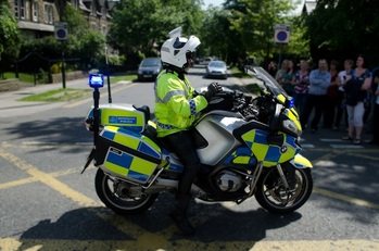 Police officer on a motorbike investigation a CICA claim