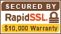 Secured by RapidSSL up to 256-bit SSL